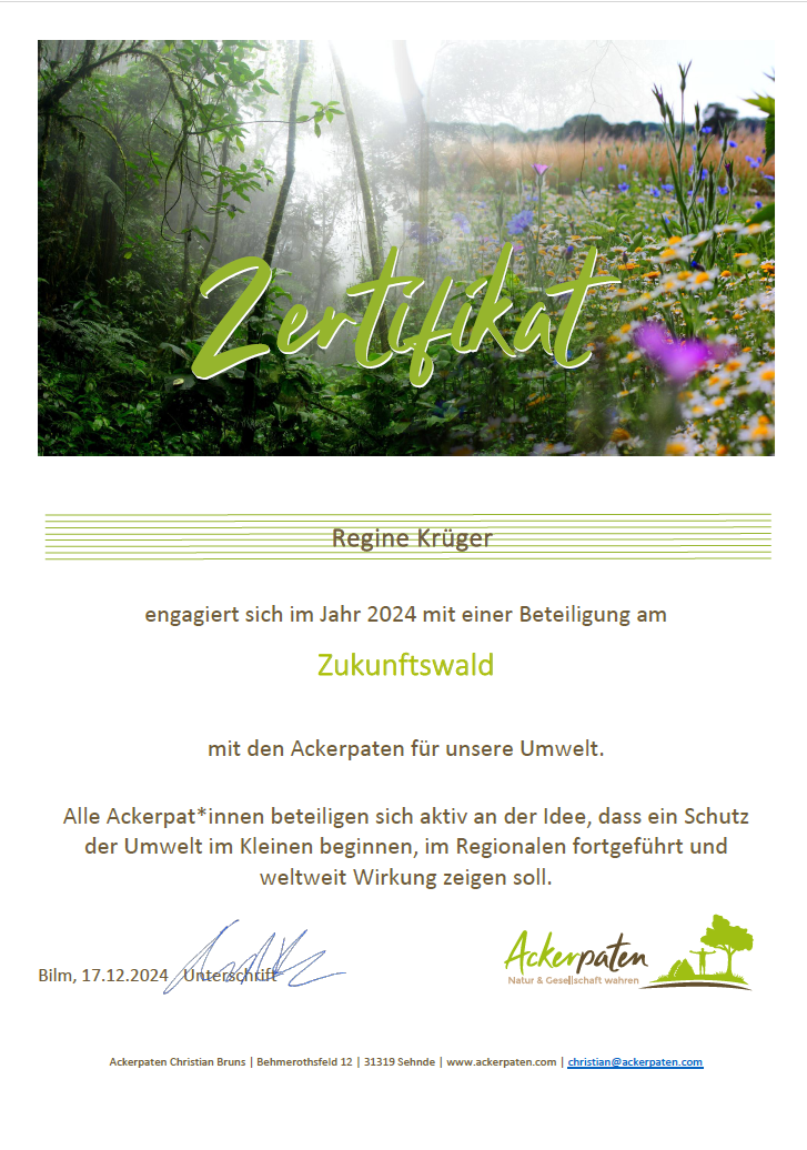 Mein Beitrag für die Ackerpaten